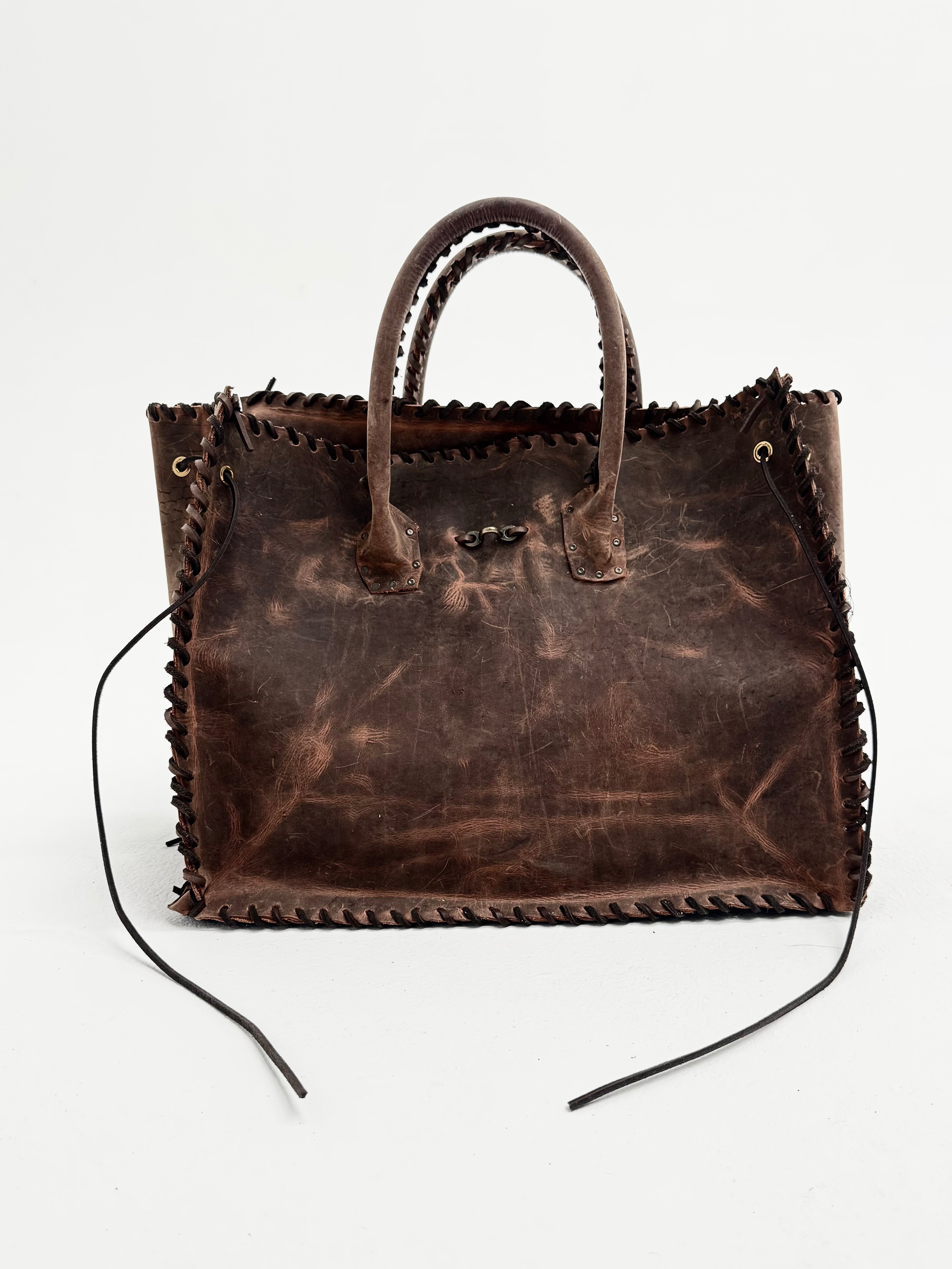 Distressed leather Forager Bag