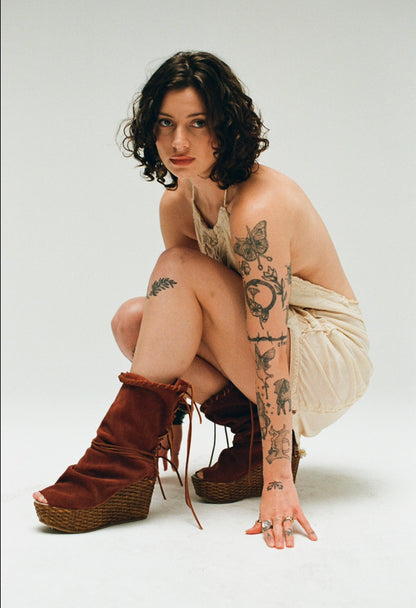 Suede Wedge