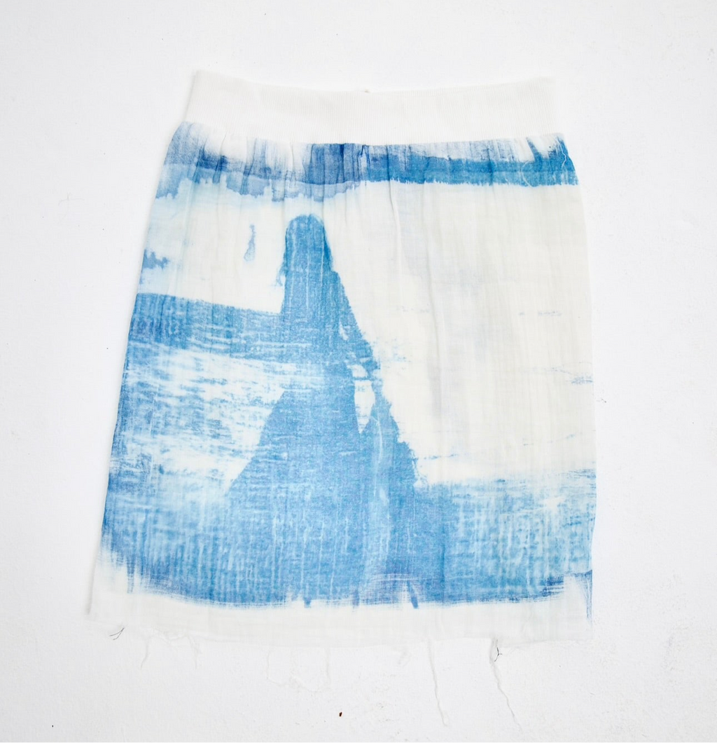Cyanotype Linen Skirt