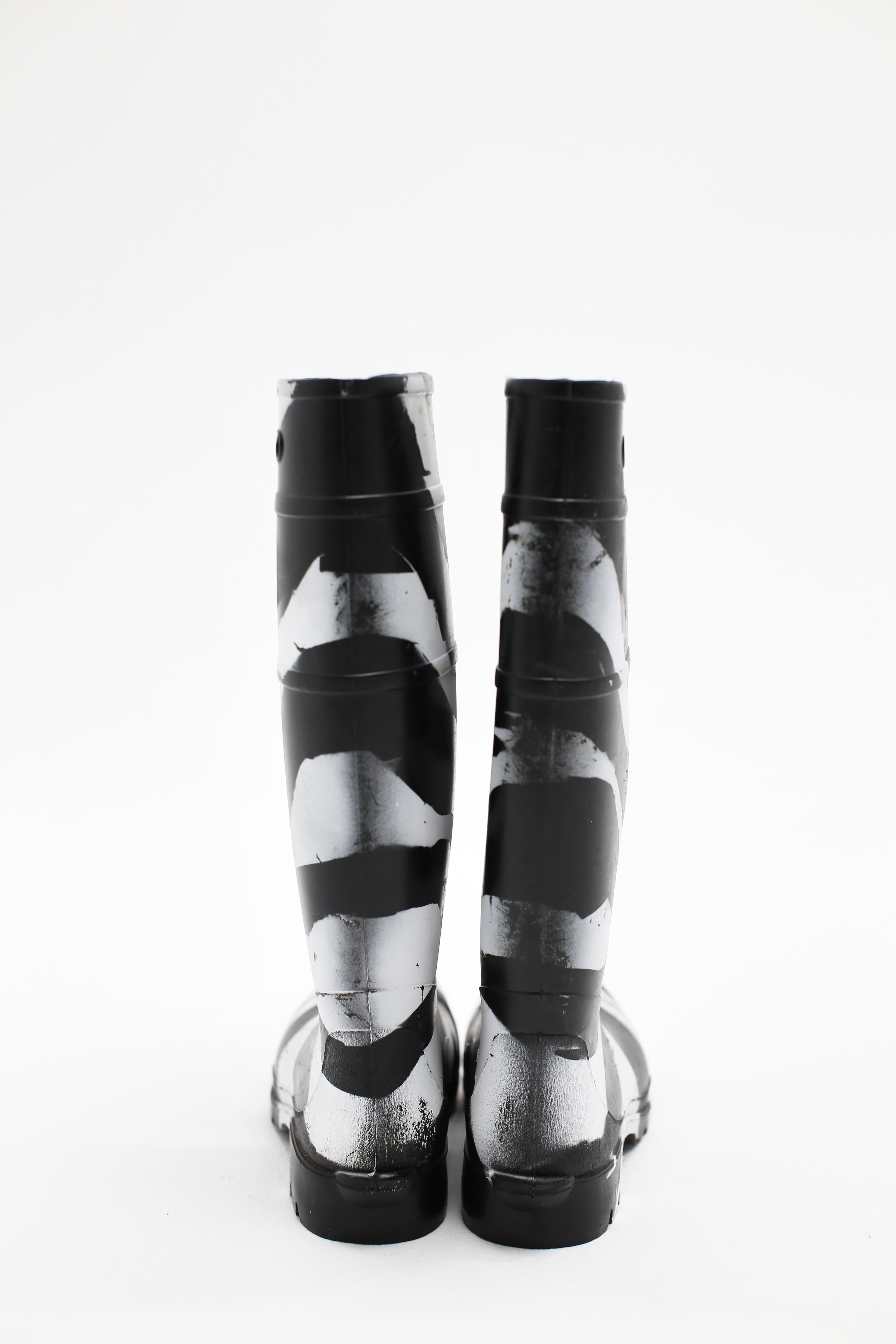 Hand Painted Zebra Rain Boot