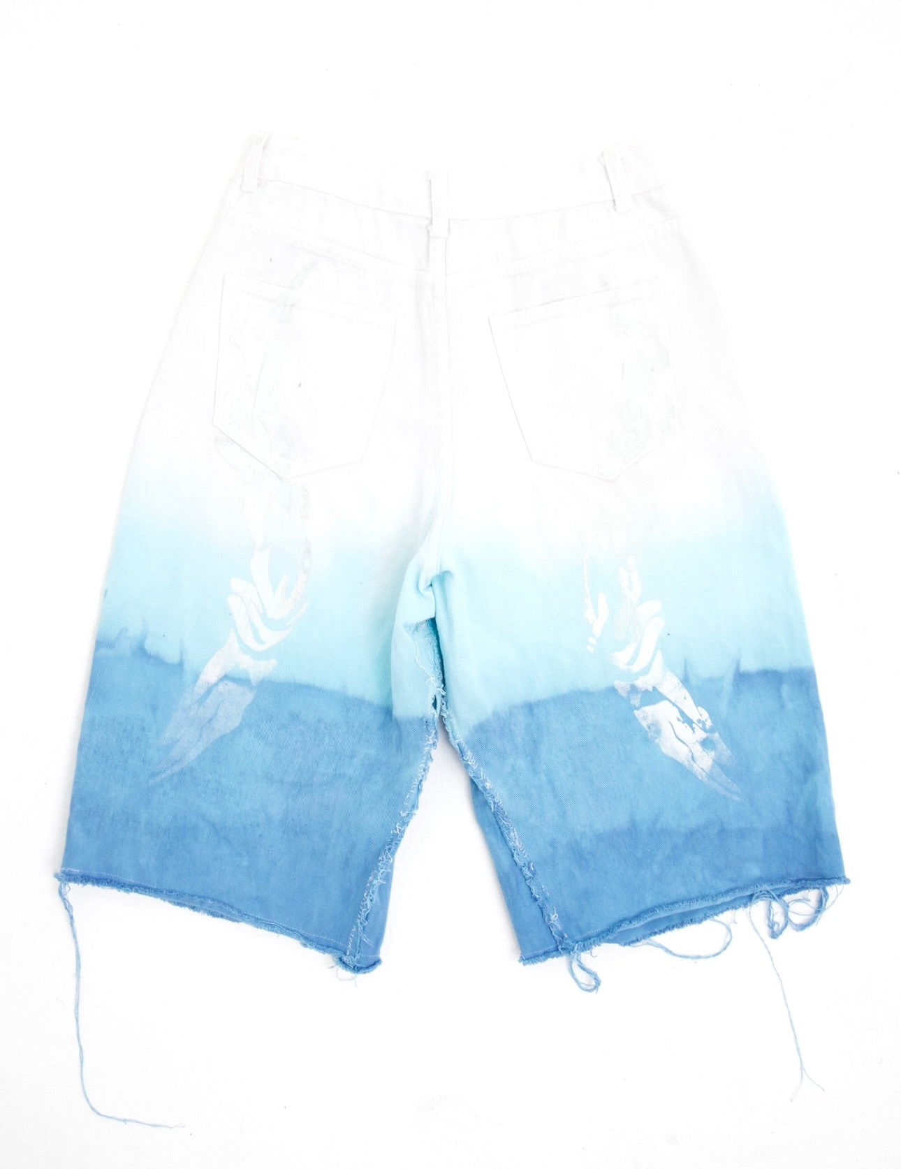 Ombré Denim Shorts