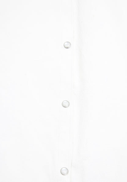Leather Pearl Snap Button Up