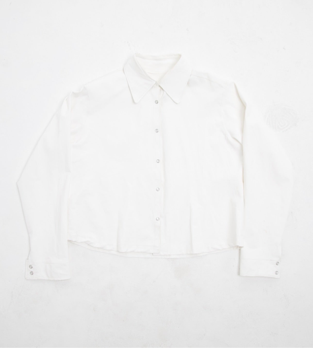 Leather Pearl Snap Button Up