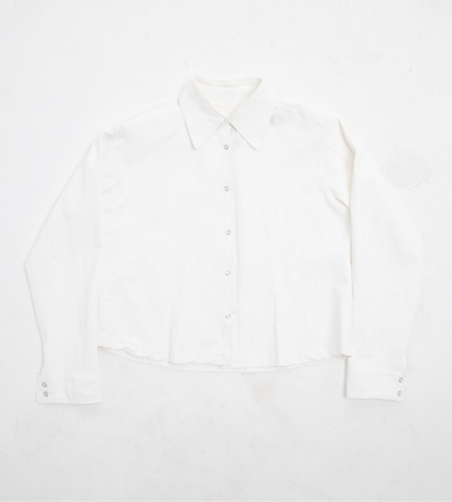 Leather Pearl Snap Button Up
