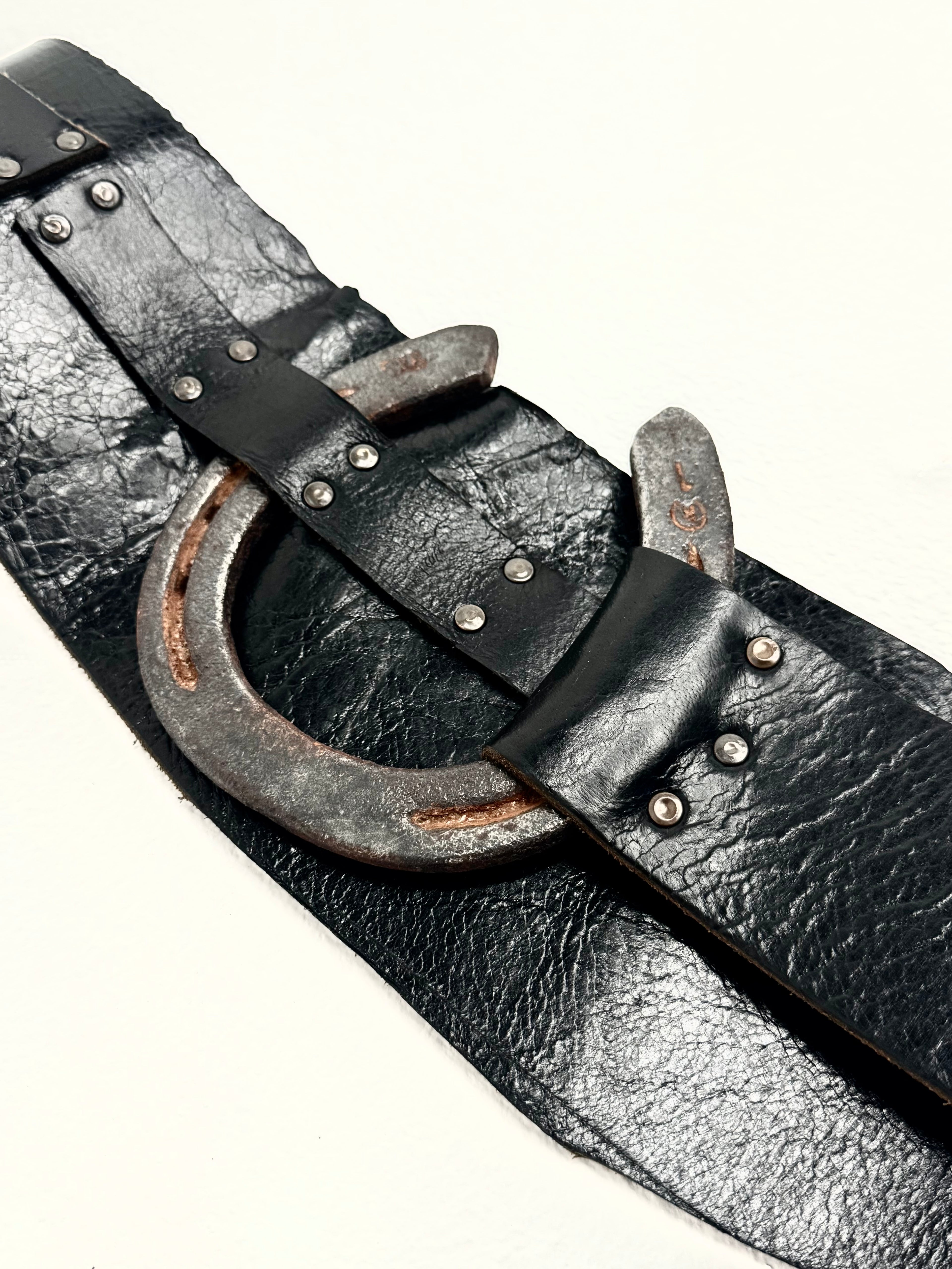 Leather Horseshoe Belt