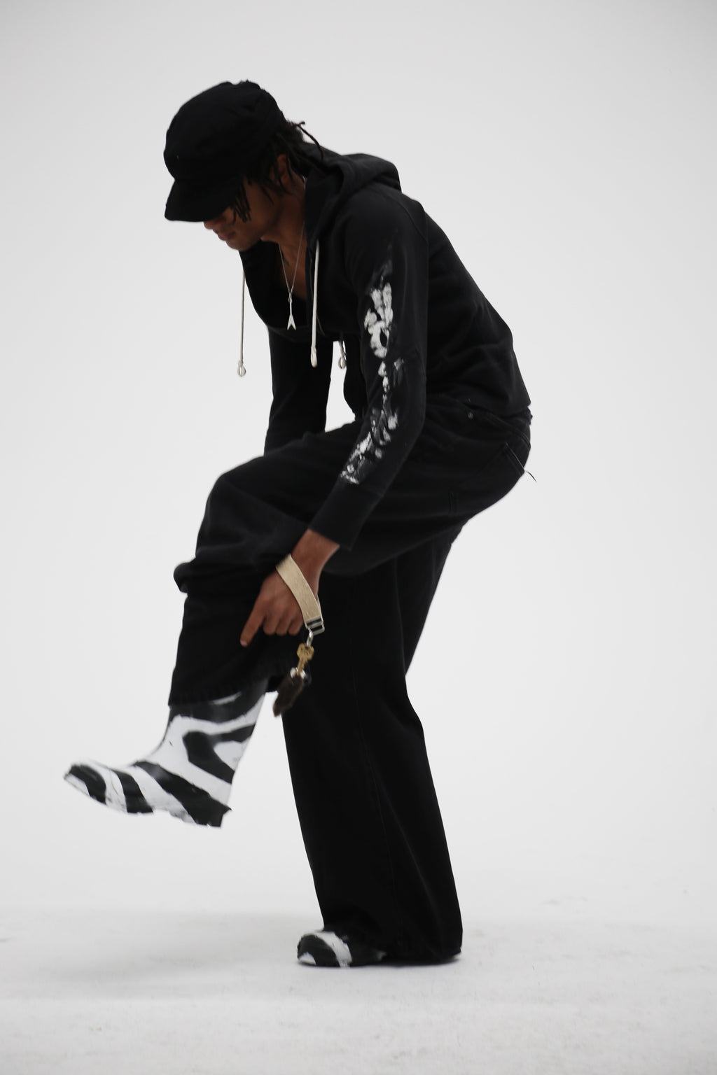 Hand Painted Zebra Rain Boot