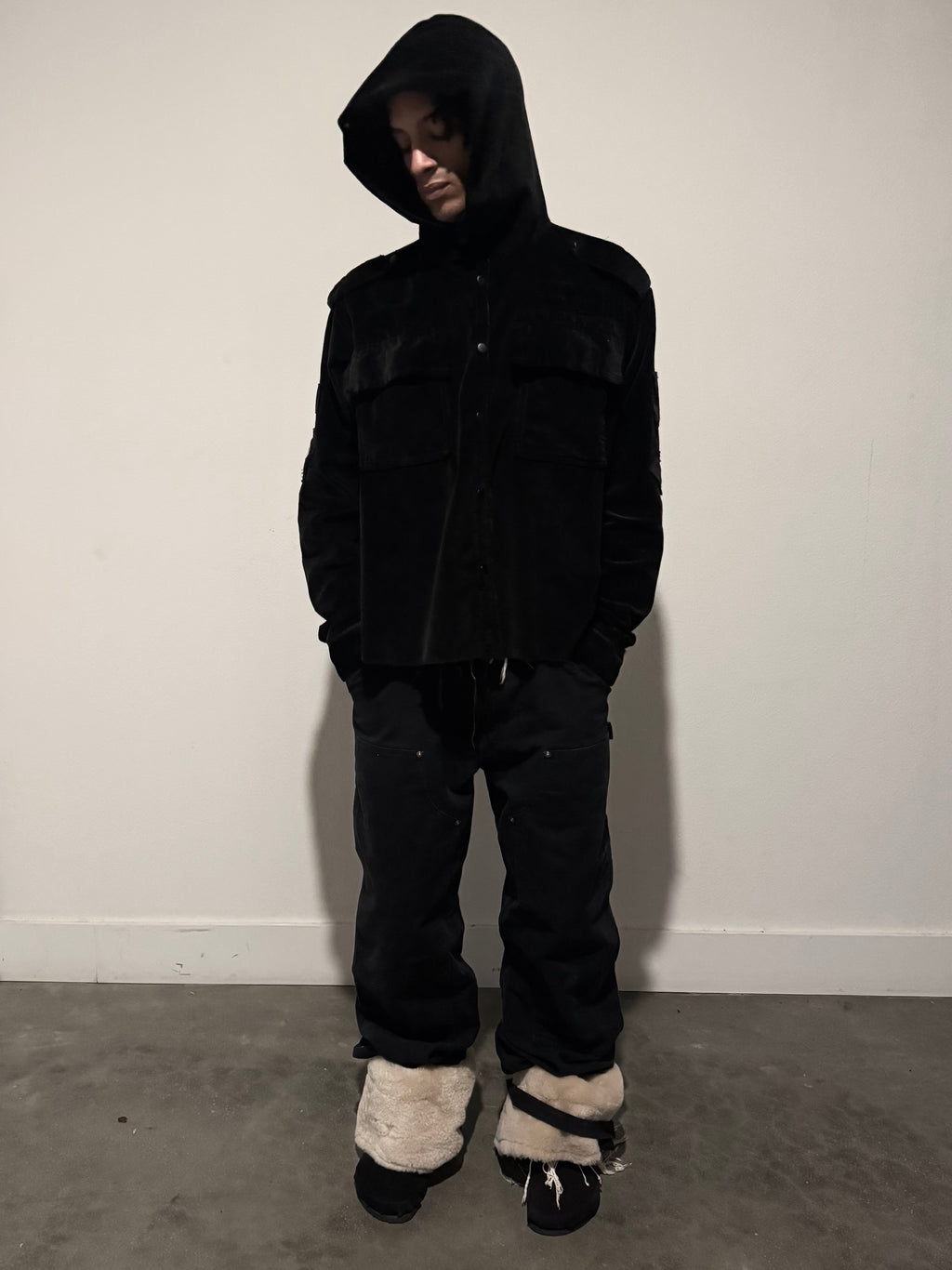 Corduroy Button up Hoodie ￼