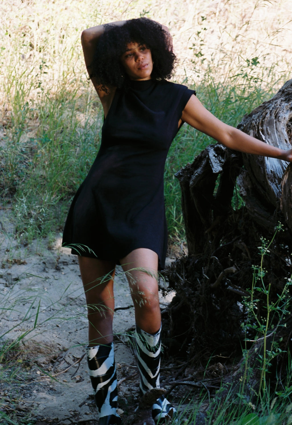 Ribbed Cotton Mini Dress