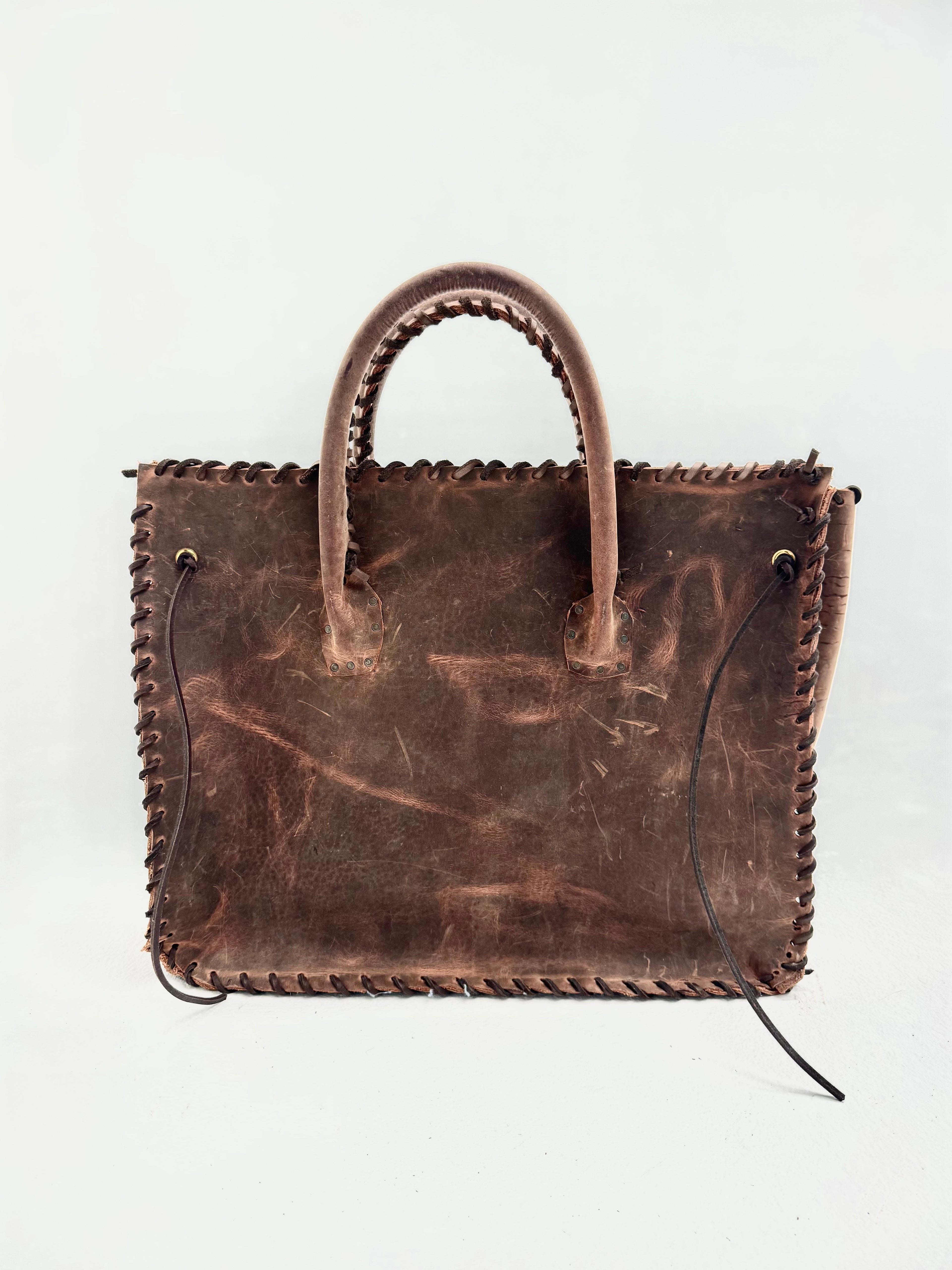 Distressed leather Forager Bag