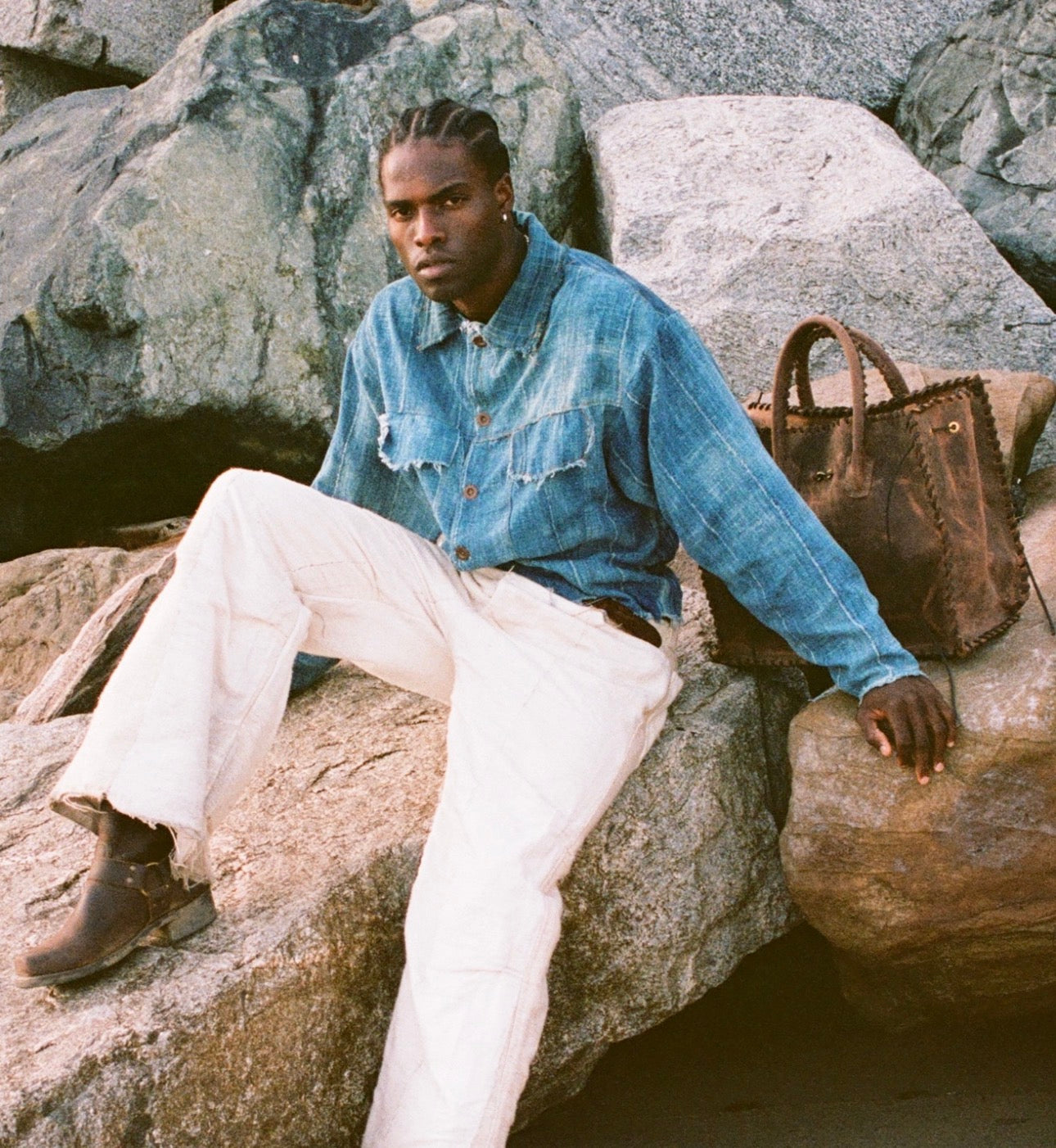 Indigo Dyed Cotton Jacket