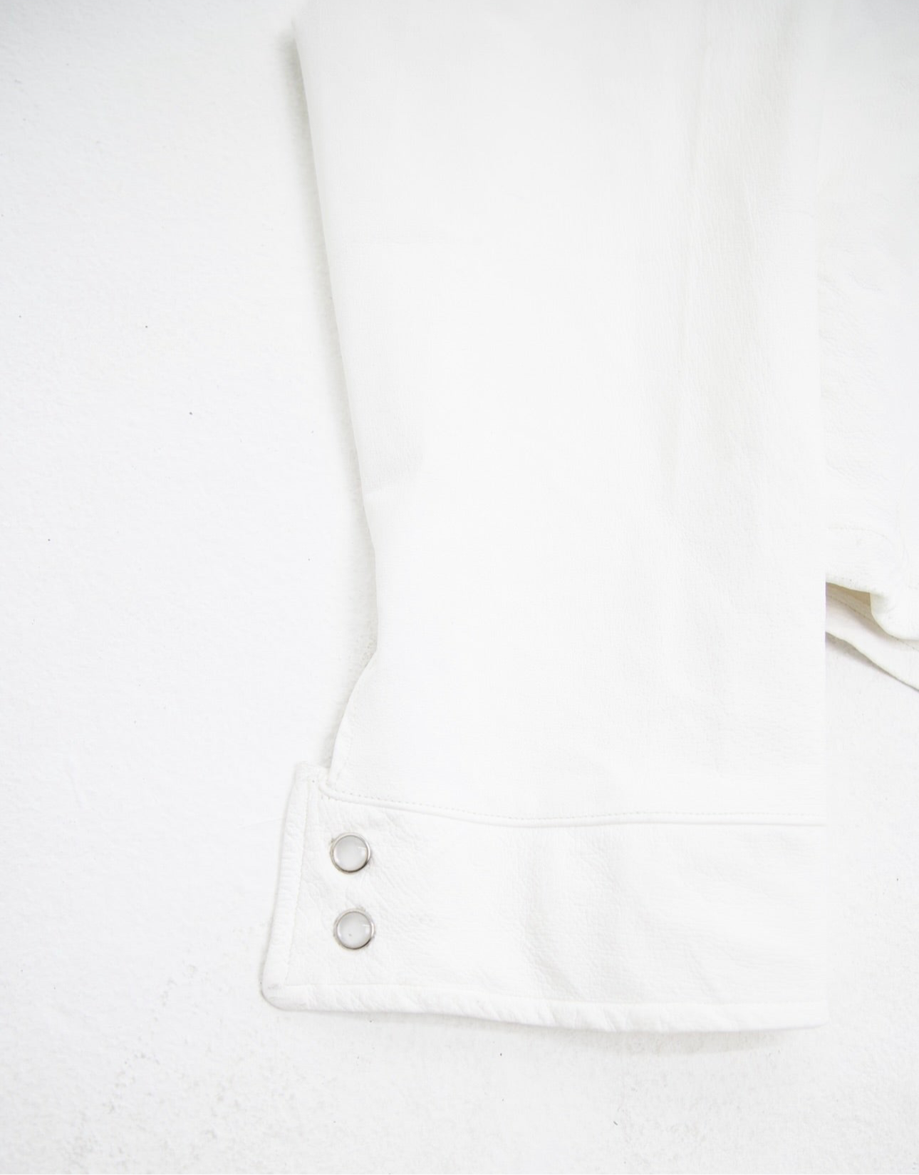 Leather Pearl Snap Button Up