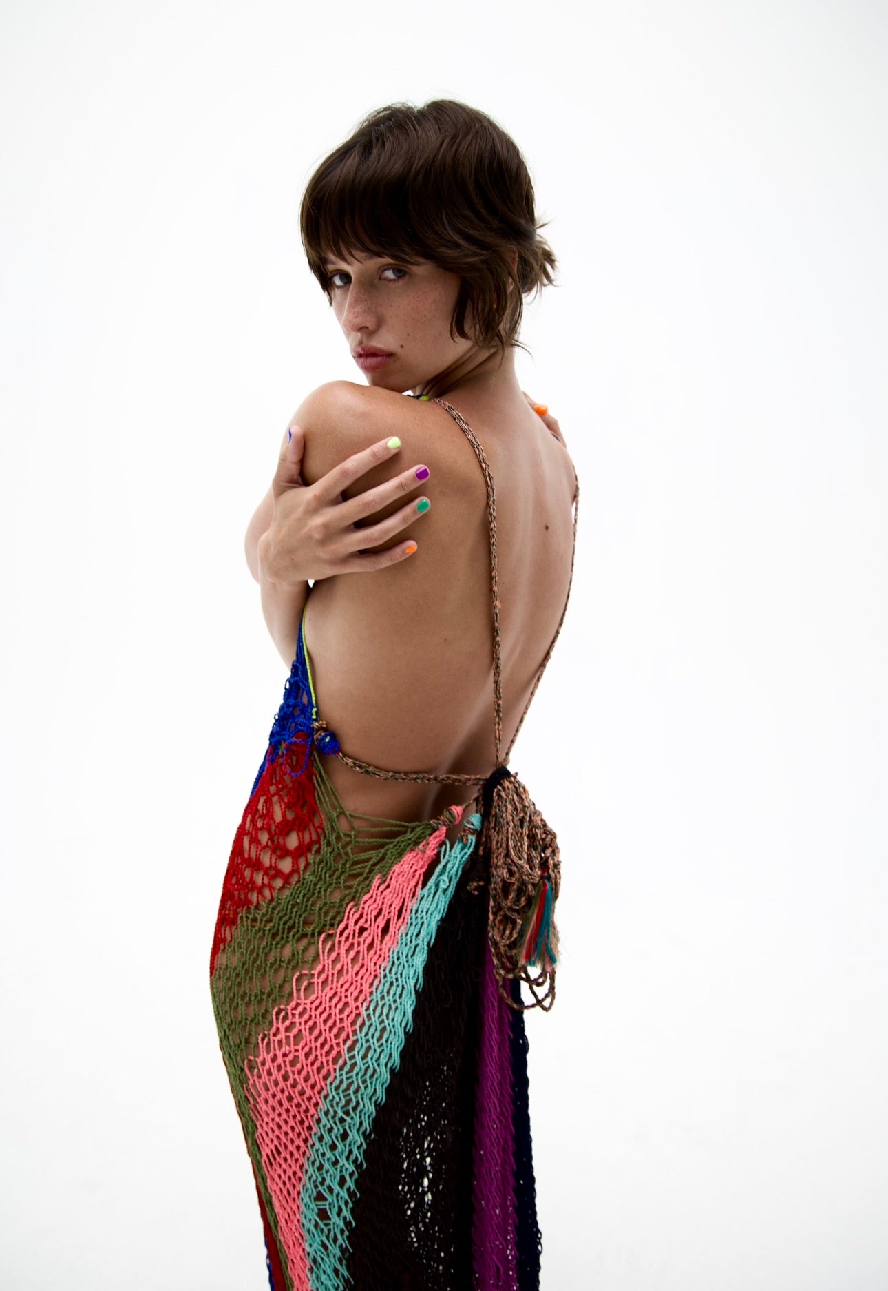 Striped Netting Dress