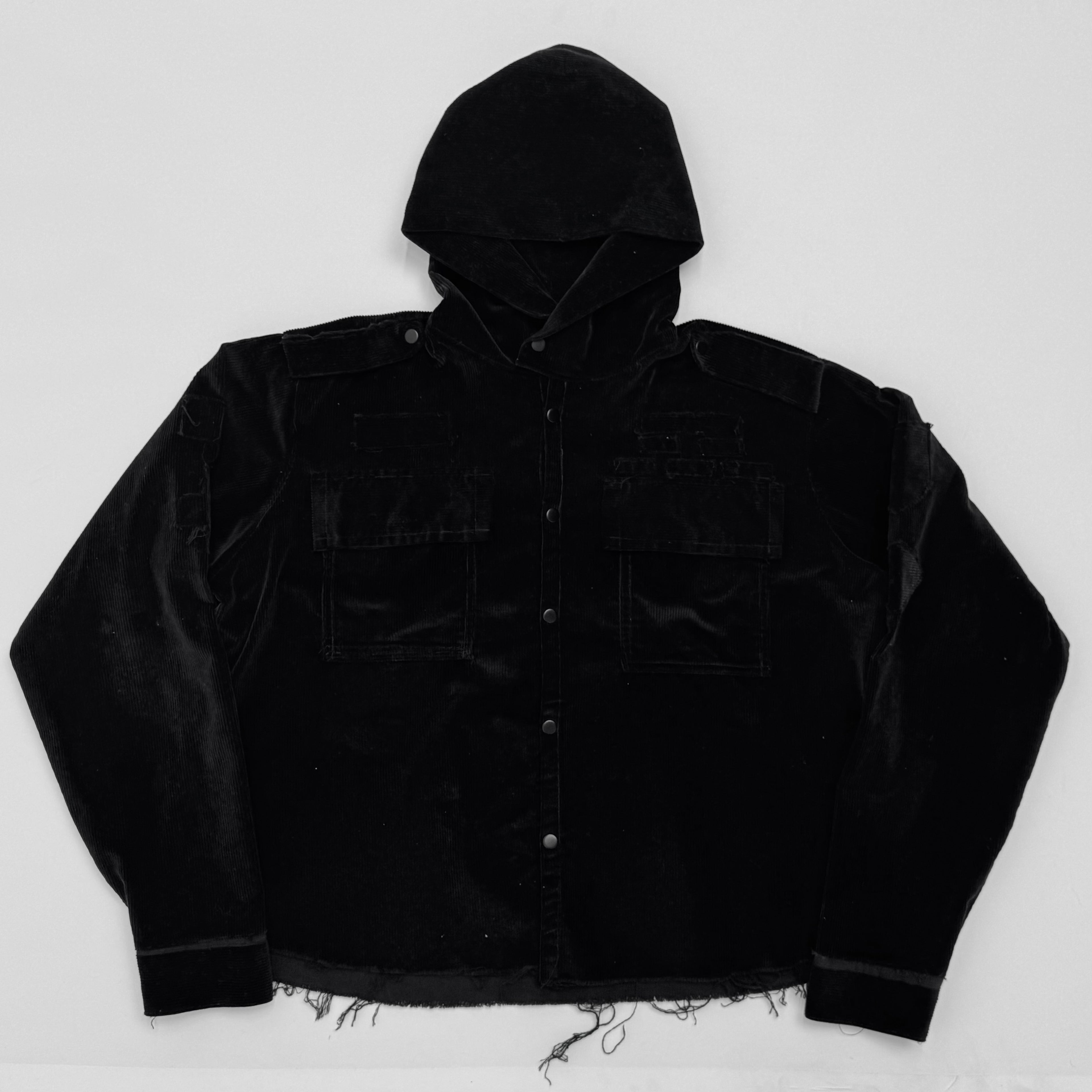 Corduroy Button up Hoodie ￼