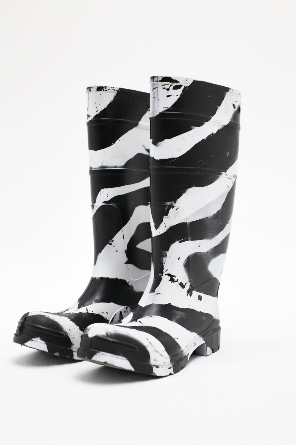 Hand Painted Zebra Rain Boot