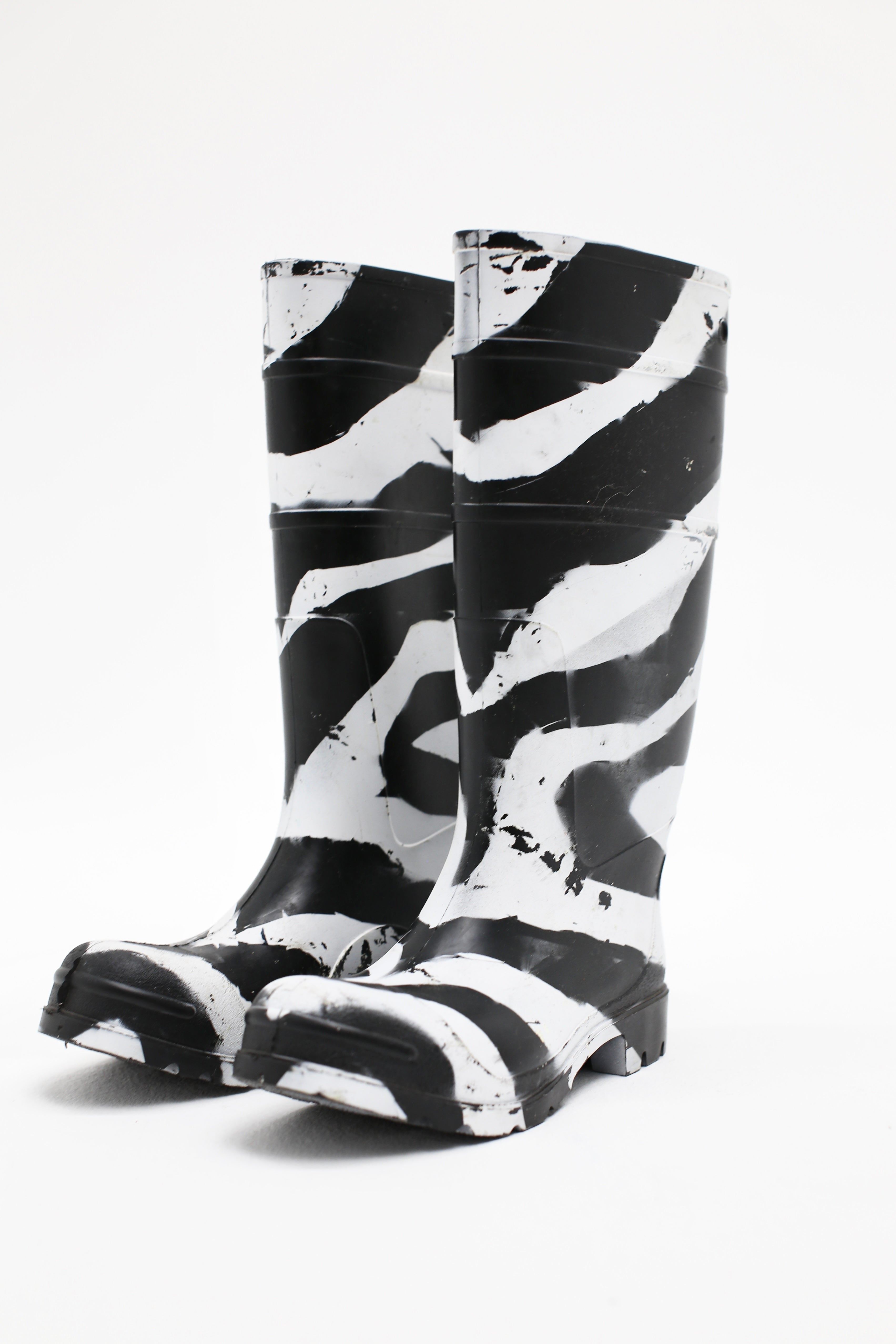 Hand Painted Zebra Rain Boot