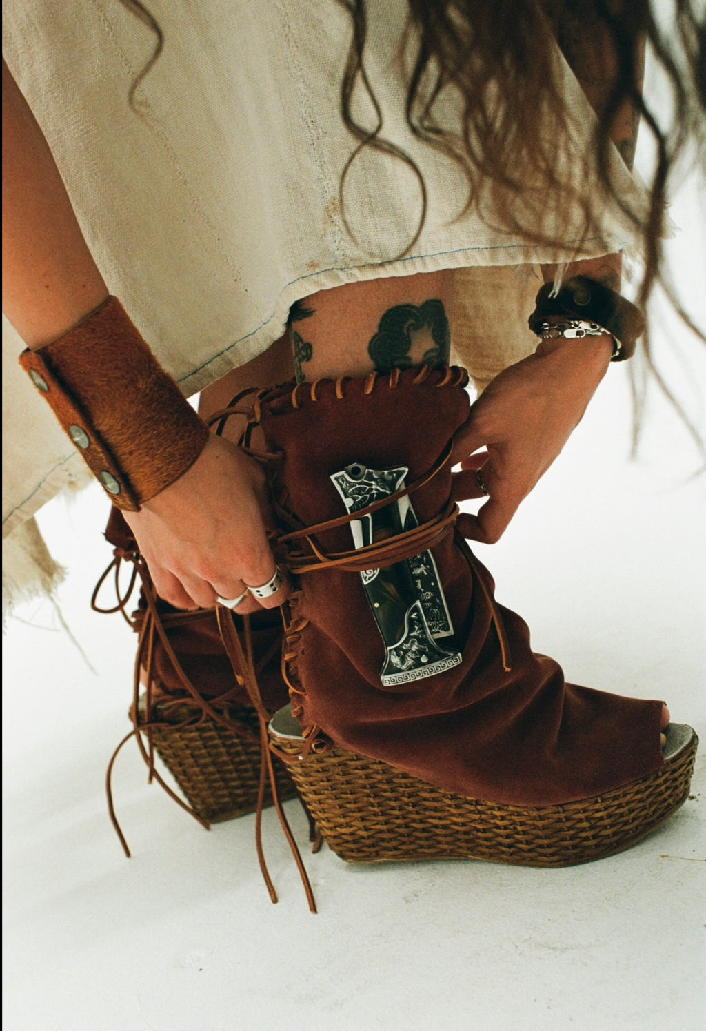 Suede Wedge