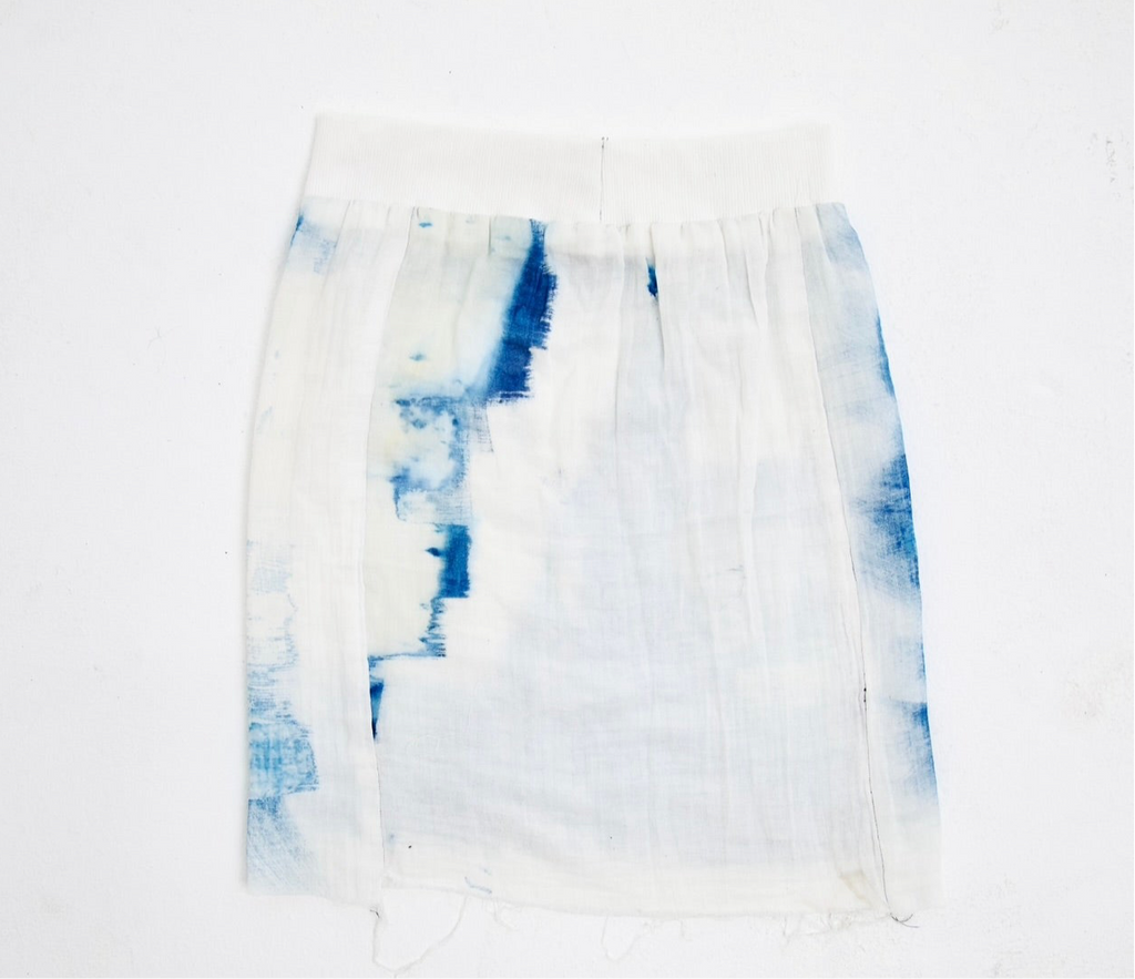 Cyanotype Linen Skirt