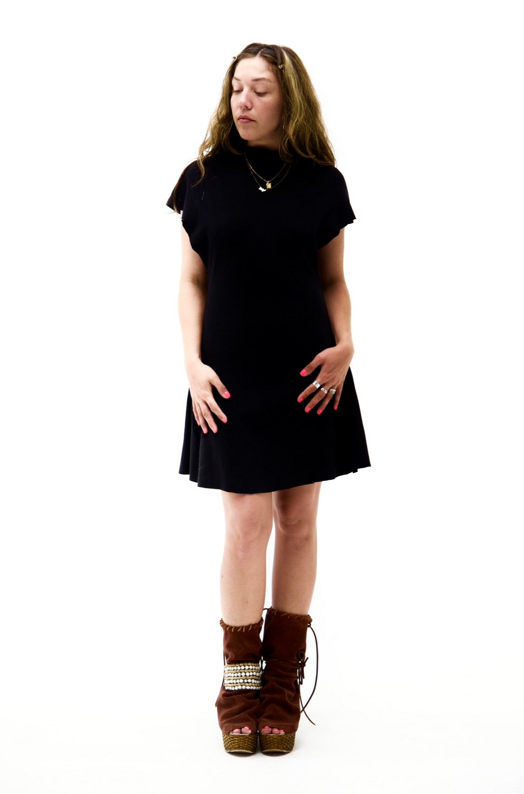 Ribbed Cotton Mini Dress