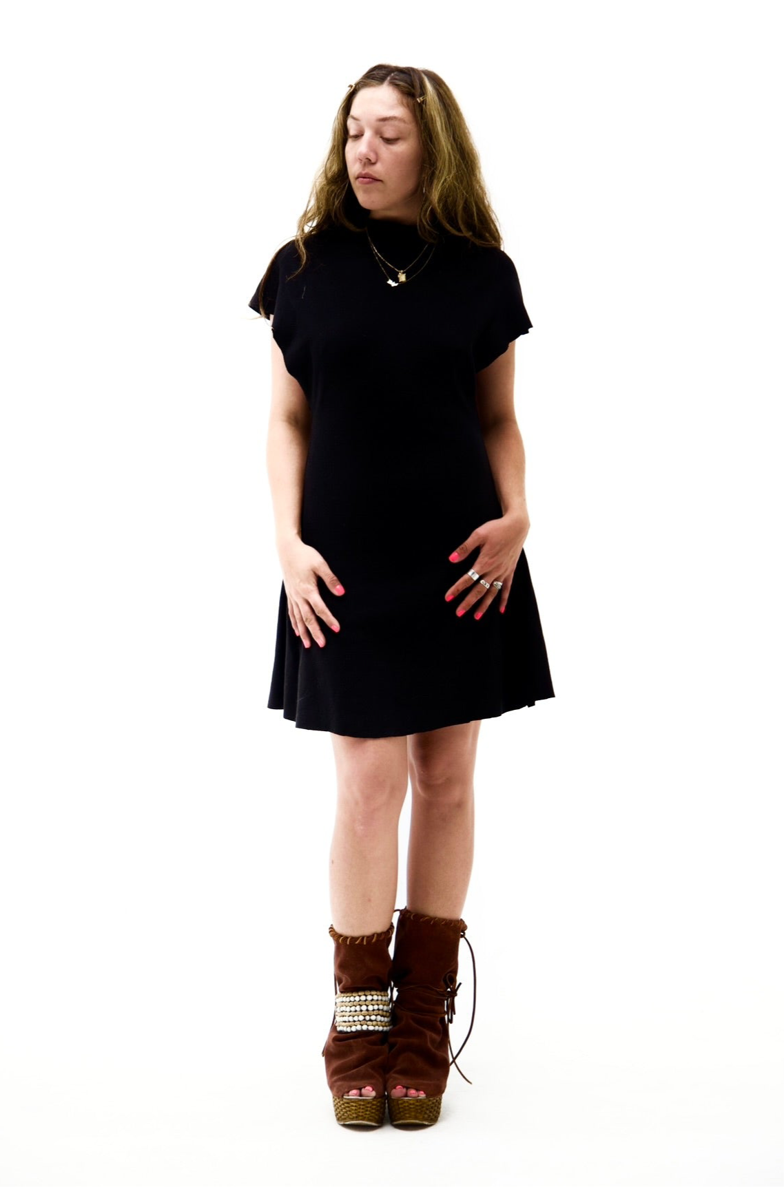 Ribbed Cotton Mini Dress