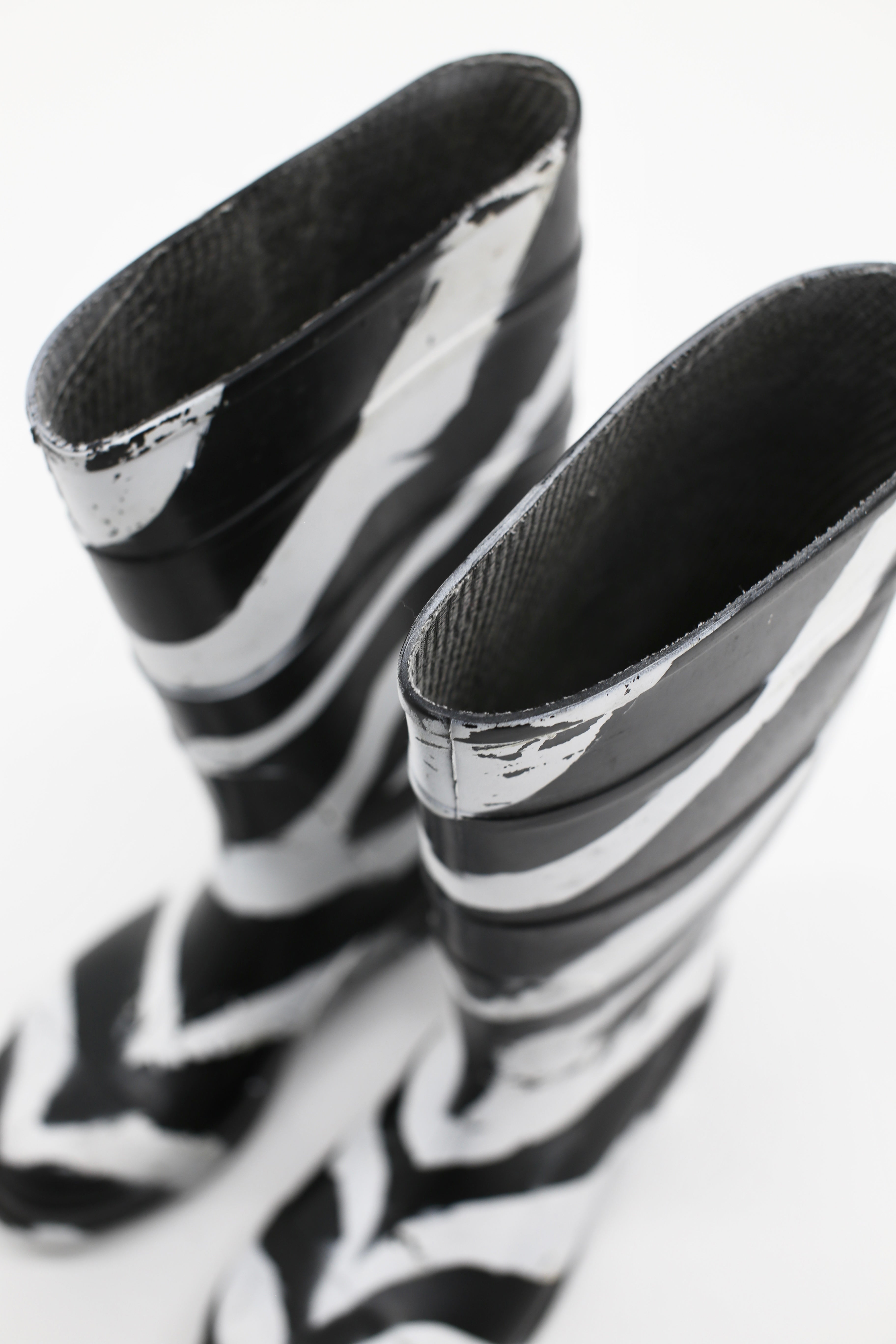 Hand Painted Zebra Rain Boot