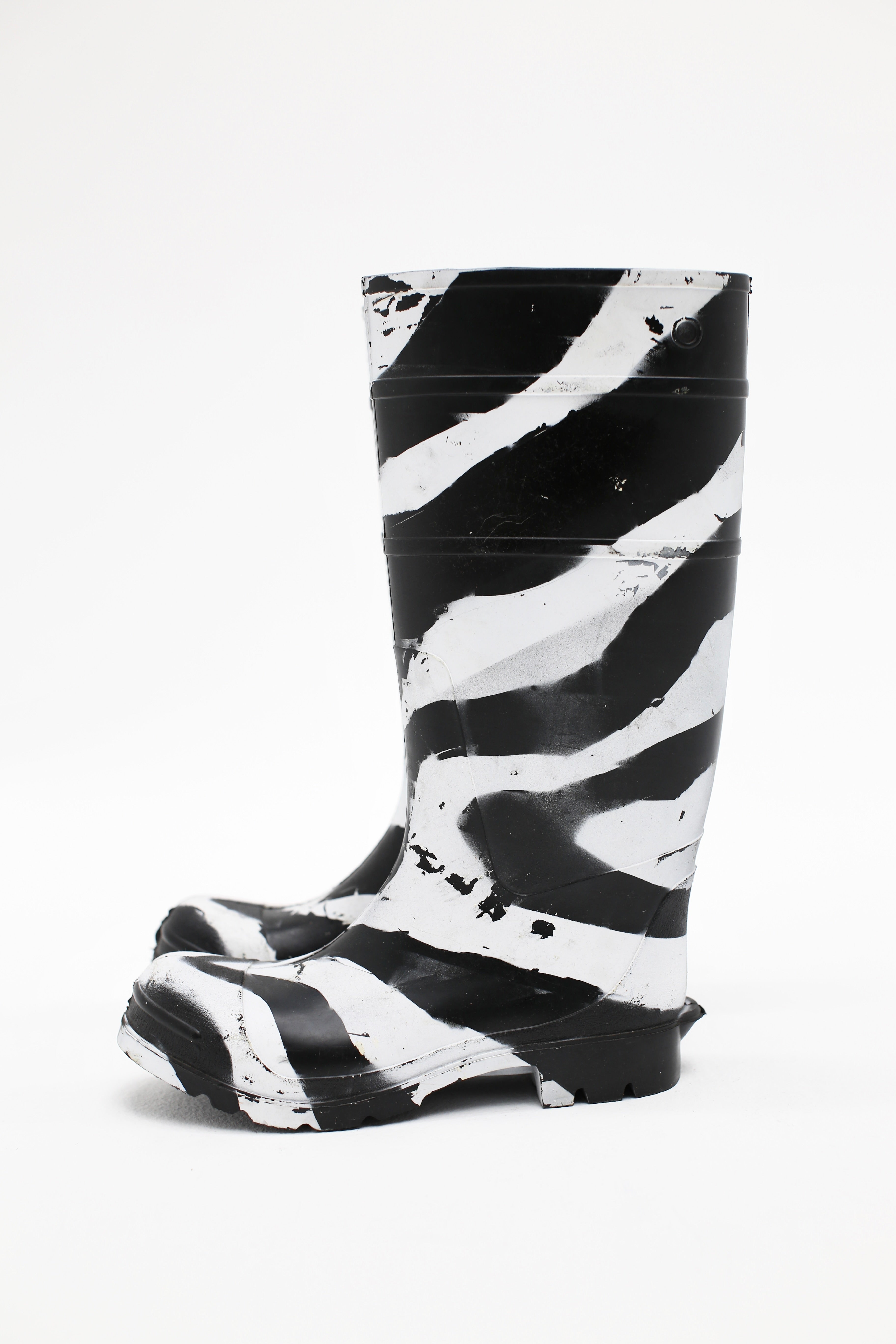 Hand Painted Zebra Rain Boot