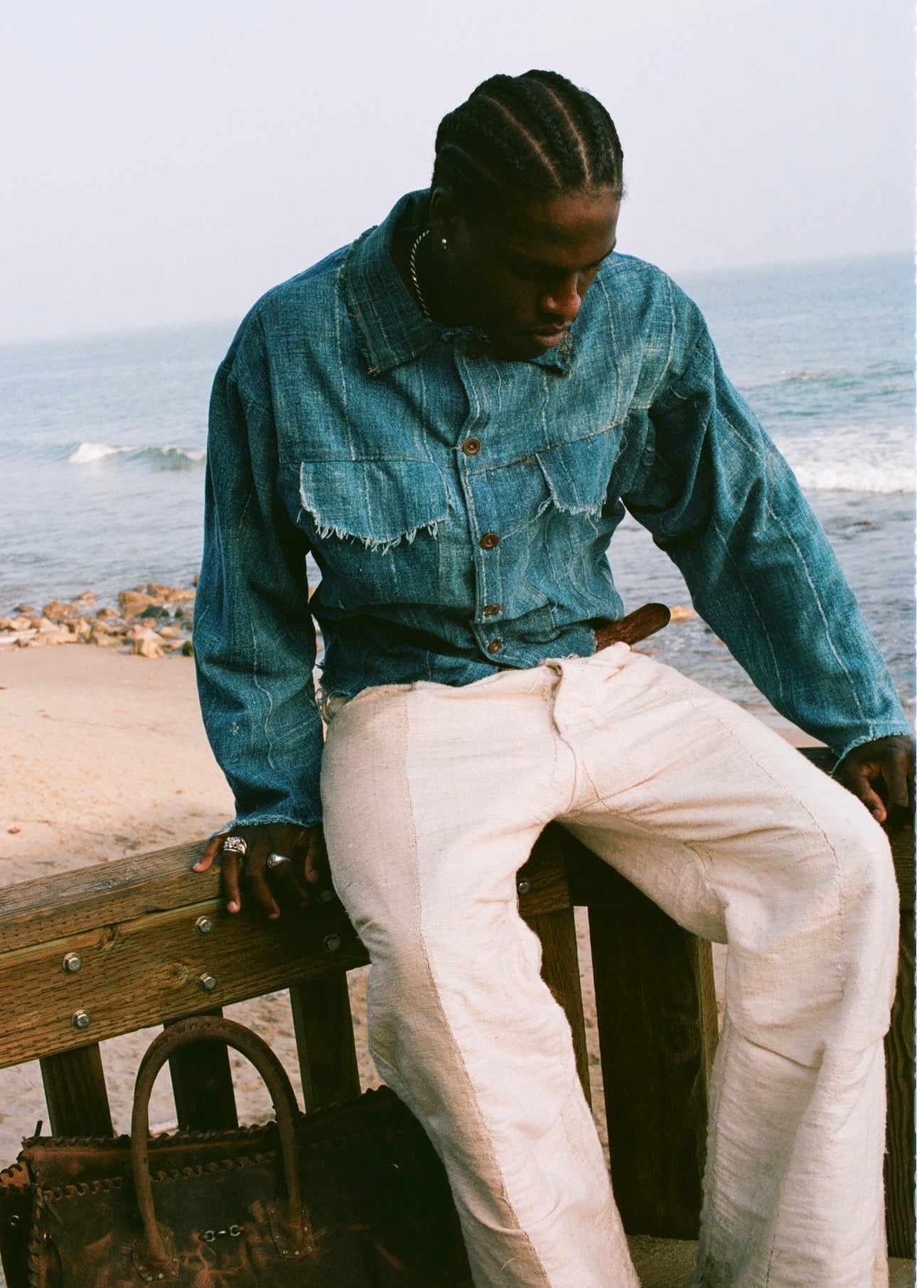 Indigo Dyed Cotton Jacket