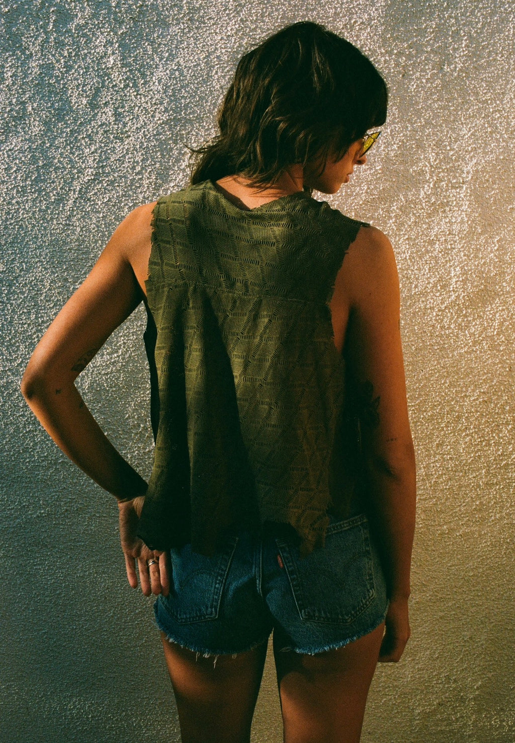 Perforated Suede Vest