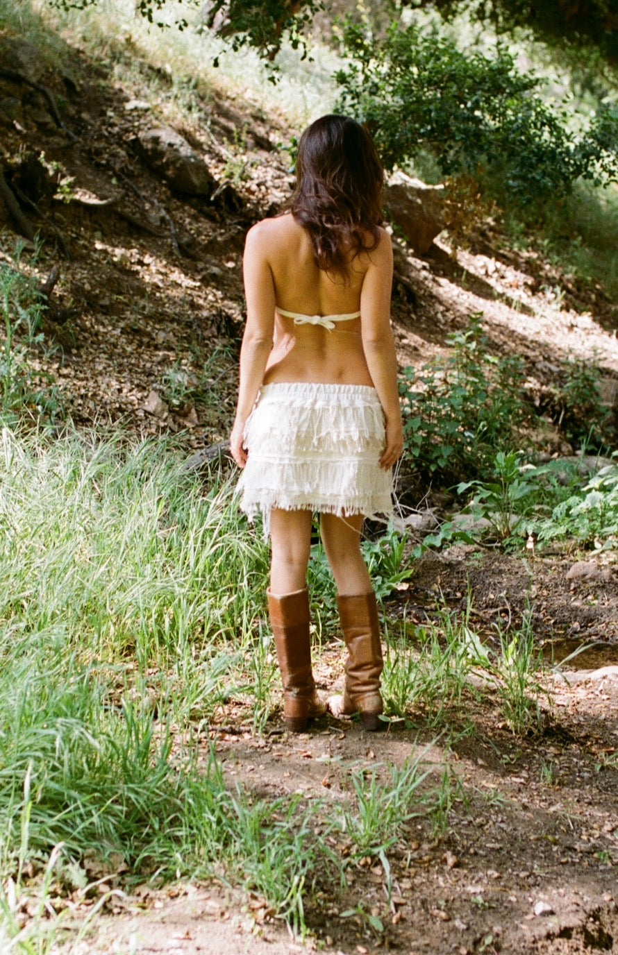 Tasseled Mini Skirt