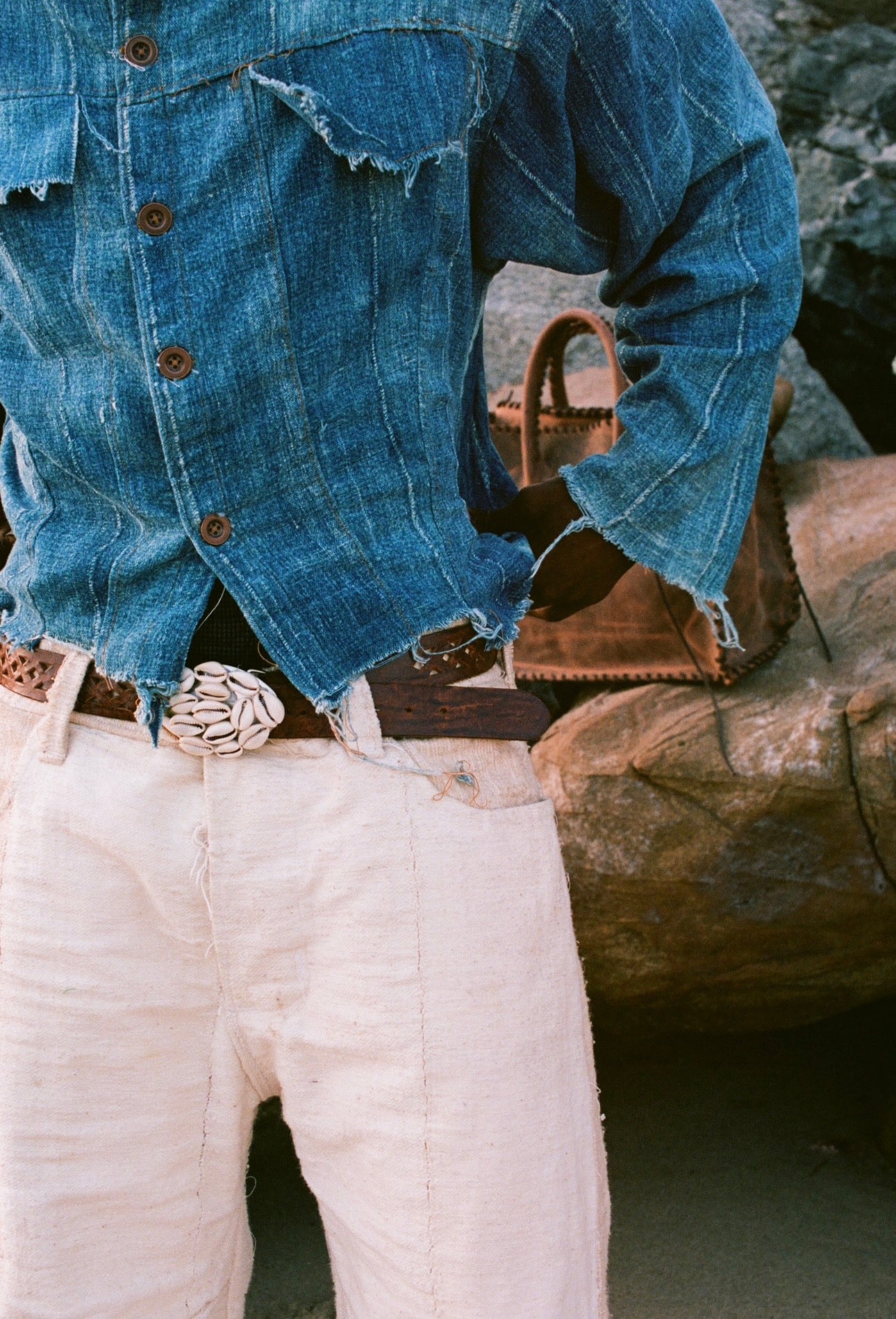 Indigo Dyed Cotton Jacket