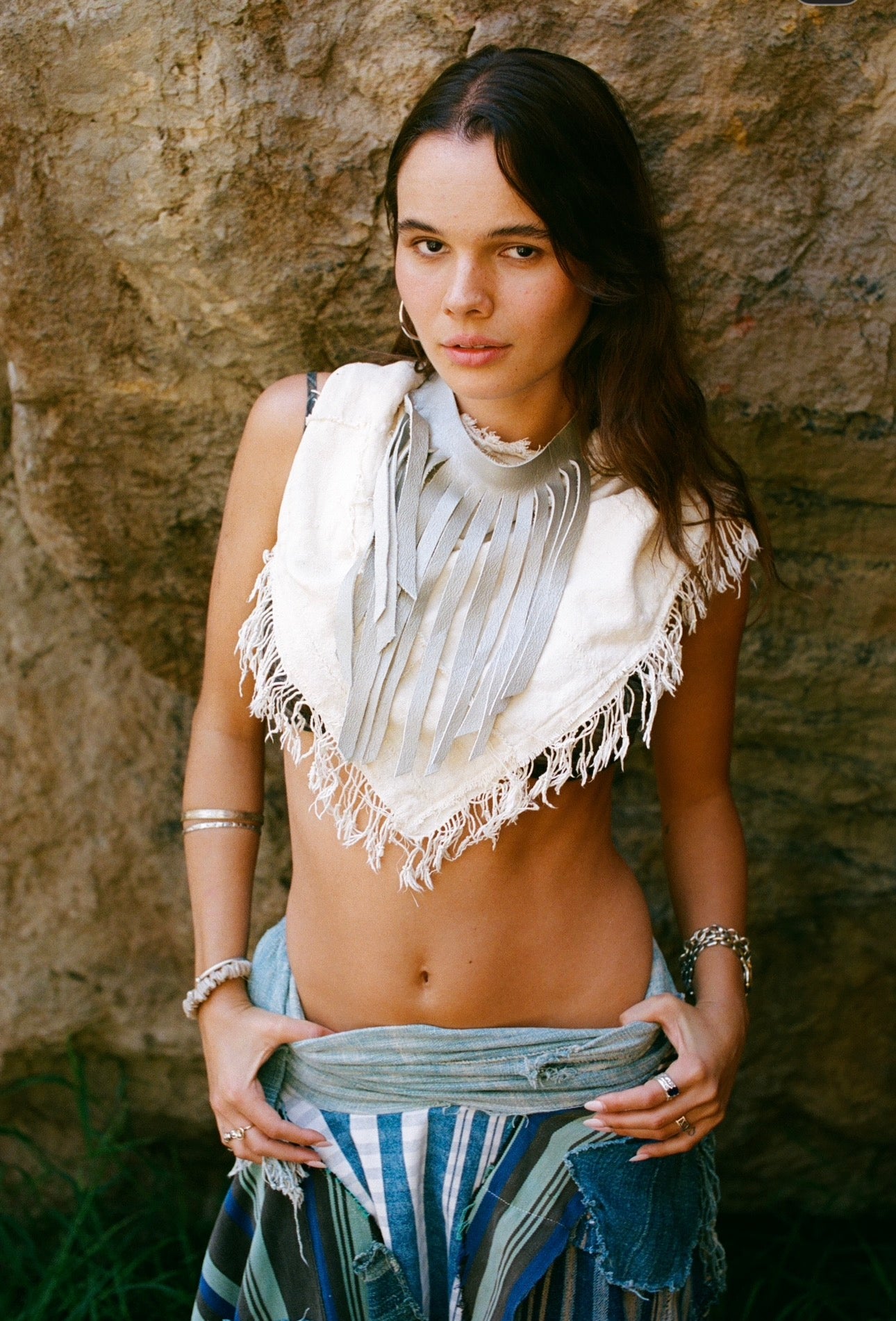 Silver Leather Necklace