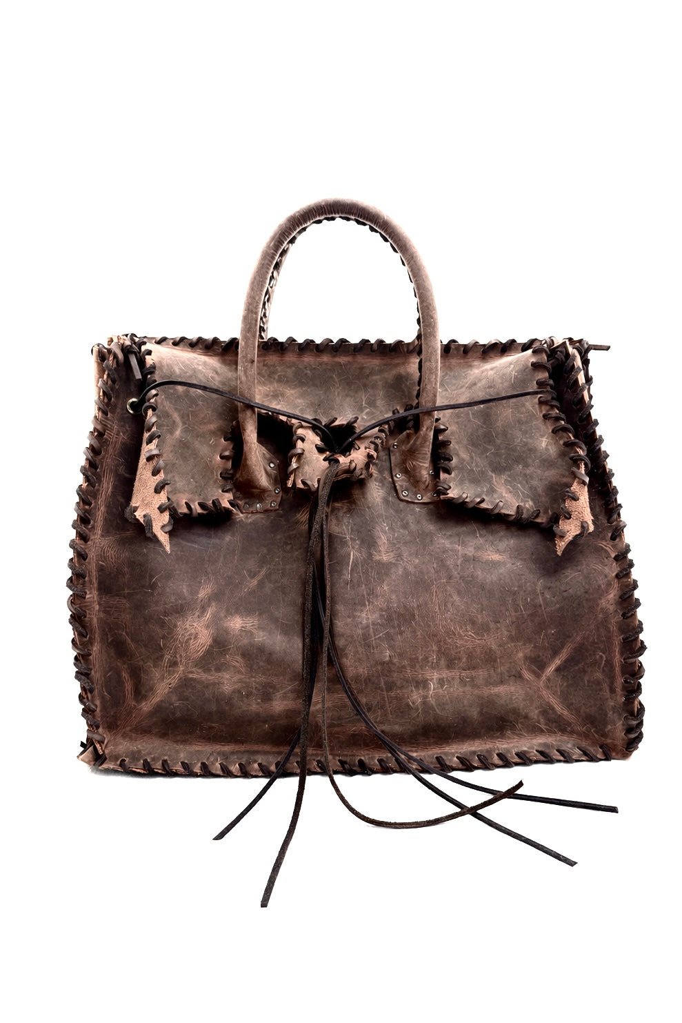 Distressed leather Forager Bag