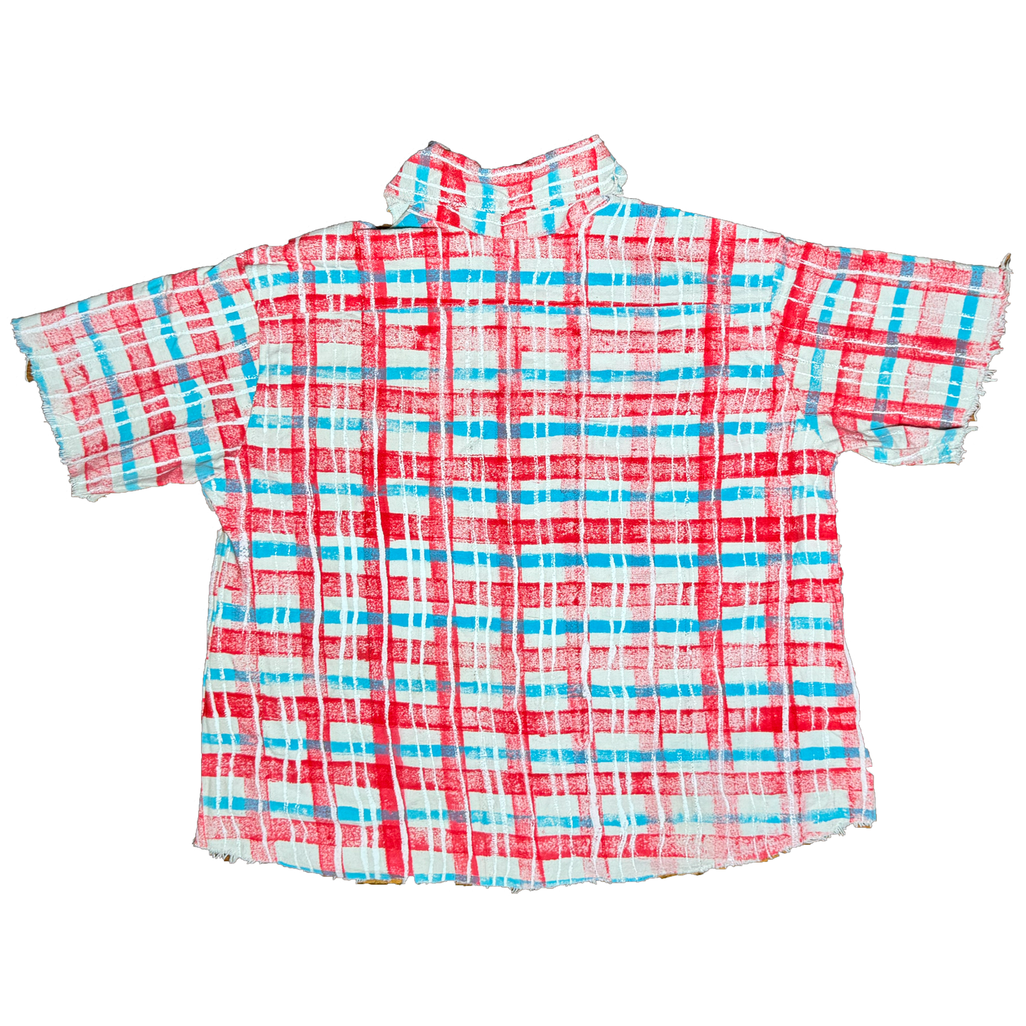Hand Painted Short Sleeve Button up 001