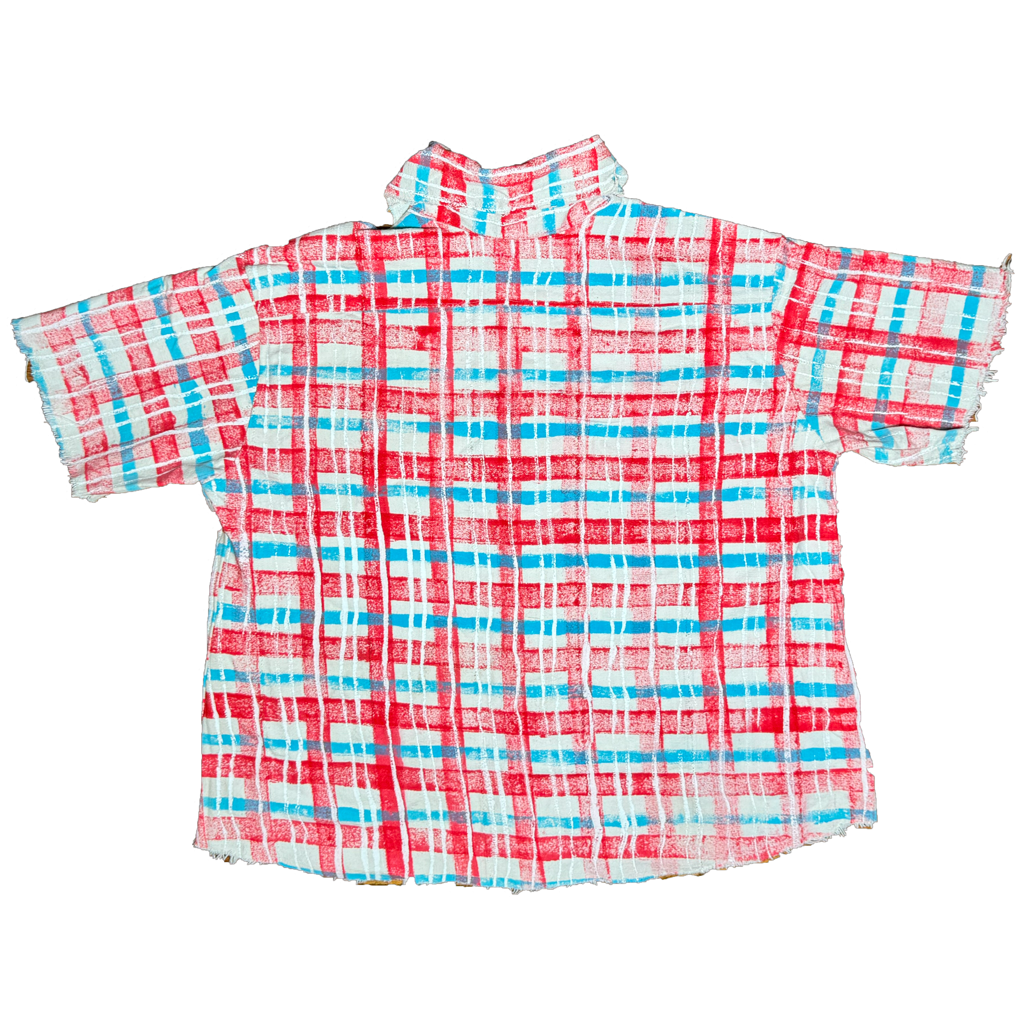Hand Painted Short Sleeve Button up 001