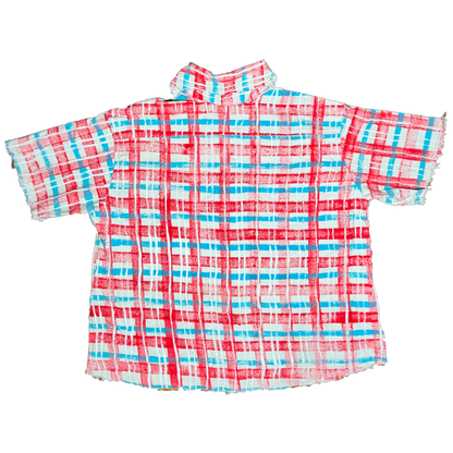 Hand Painted Short Sleeve Button up 001